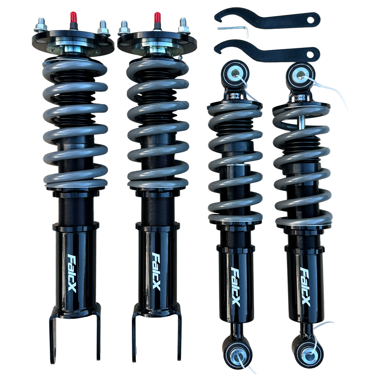 FalcX coilover full set for a BA–BF Ford Falcon: front pair and rear pair