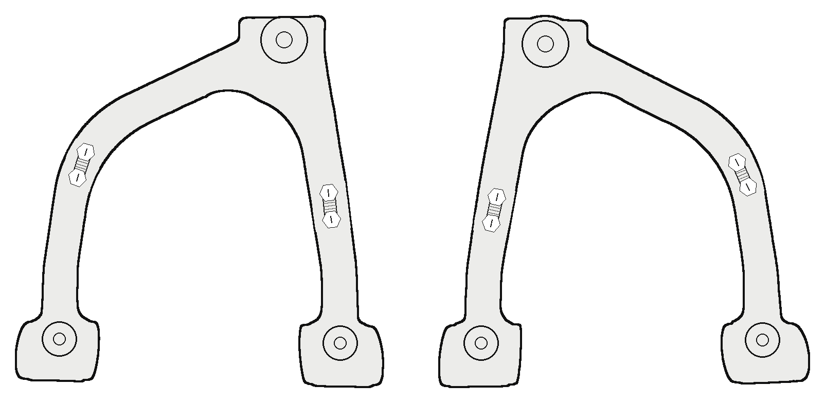 Concept image of an adjustable upper camber arm