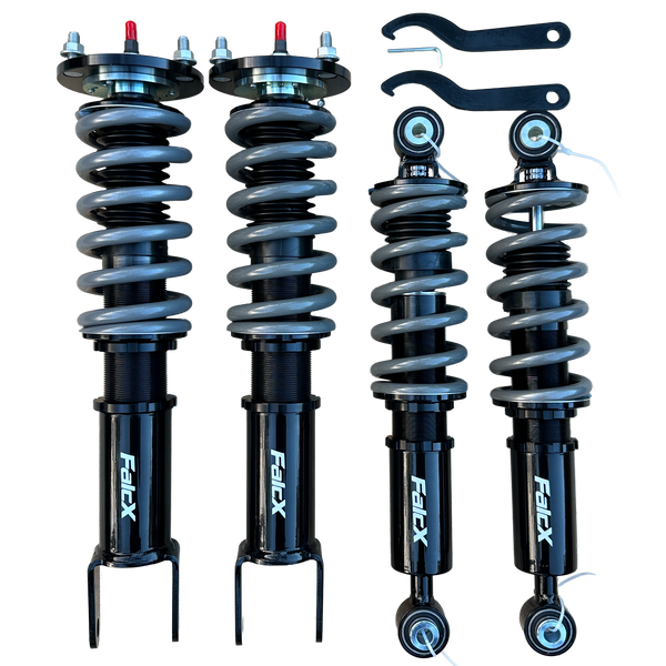FalcX BA–BF Falcon coilover full set: front and rear pairs
